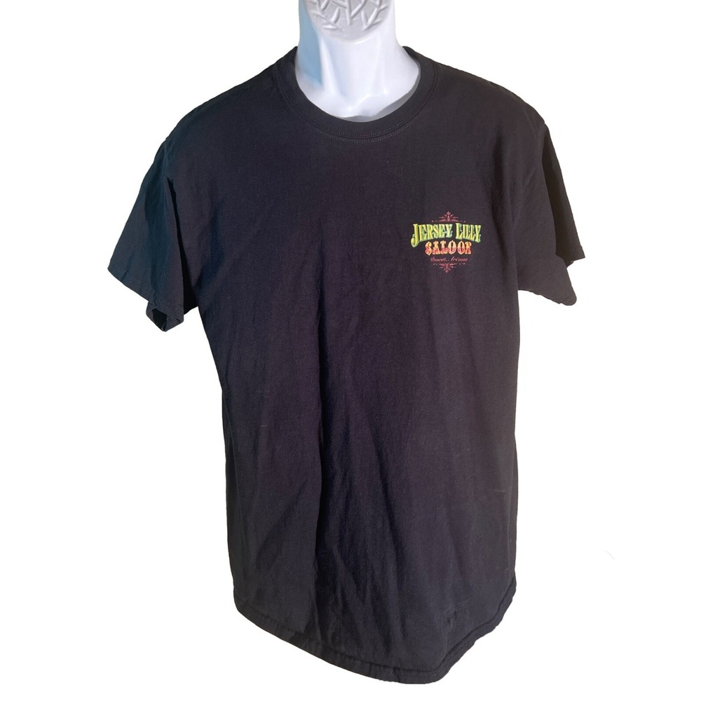 JERSEY LILLY SALOON PRESCOTT AZ Short Sleeve Black T-Shirt Large